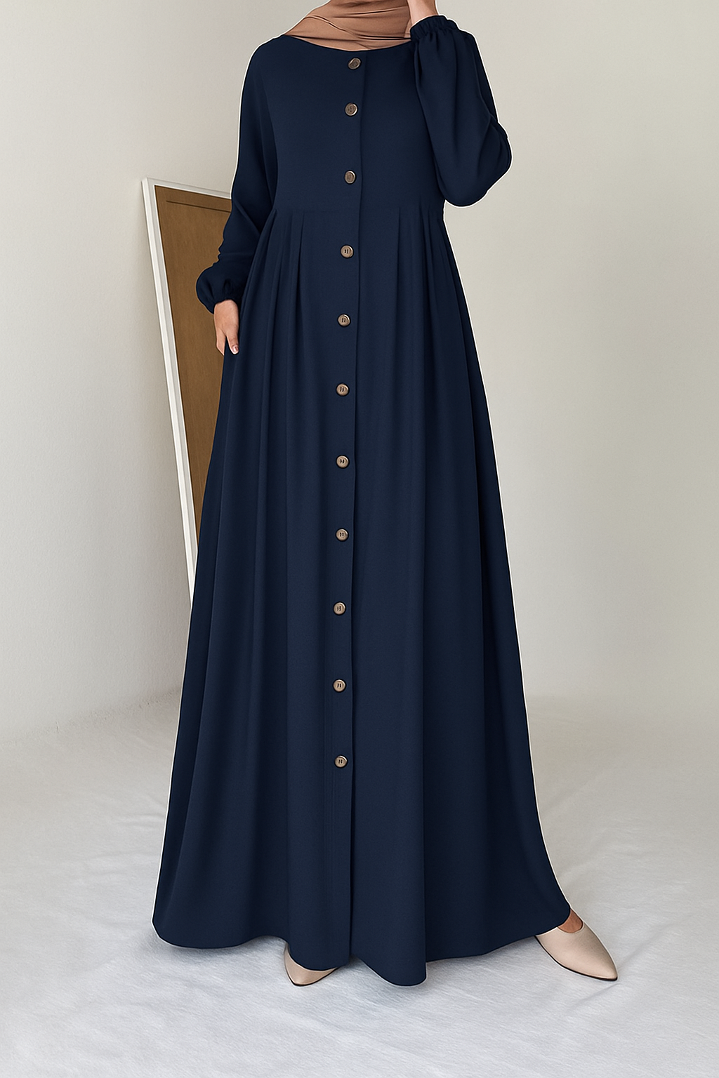Abaya Button Dress